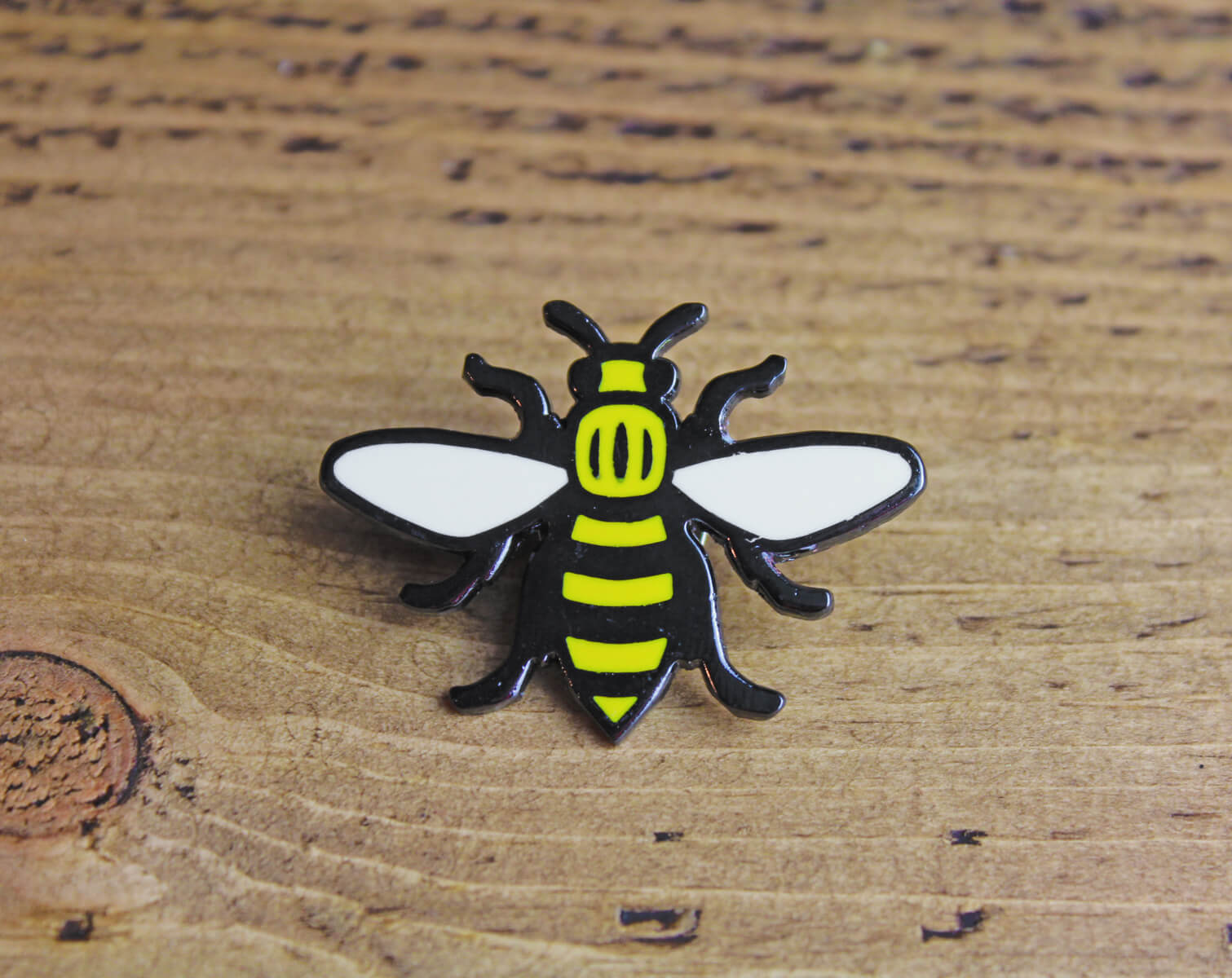 Large Manchester Bee Enamel Brooch 