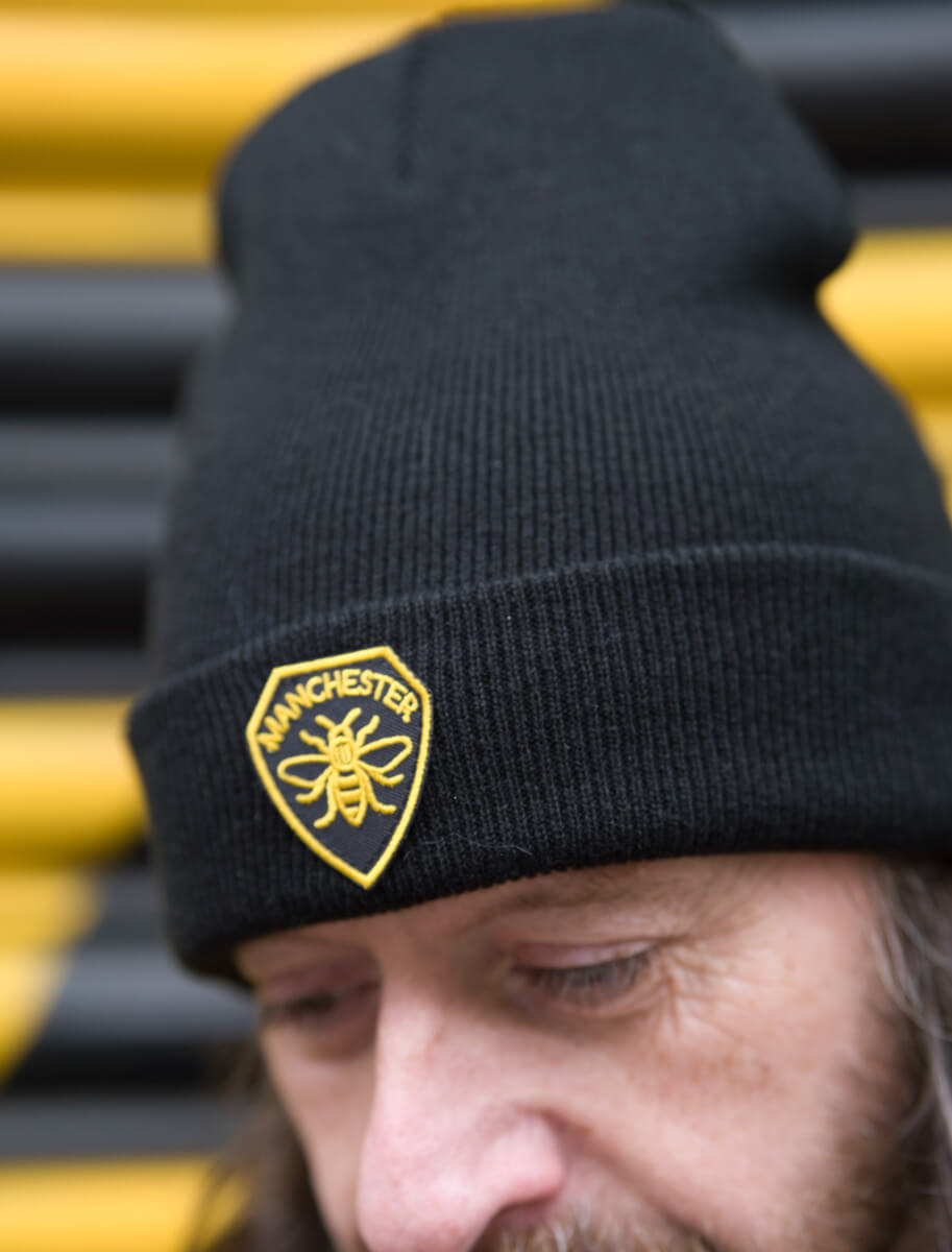 Manchester Shield Patch Black Beanie