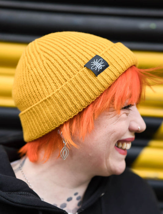 Mustard Harbour Bee Beanie