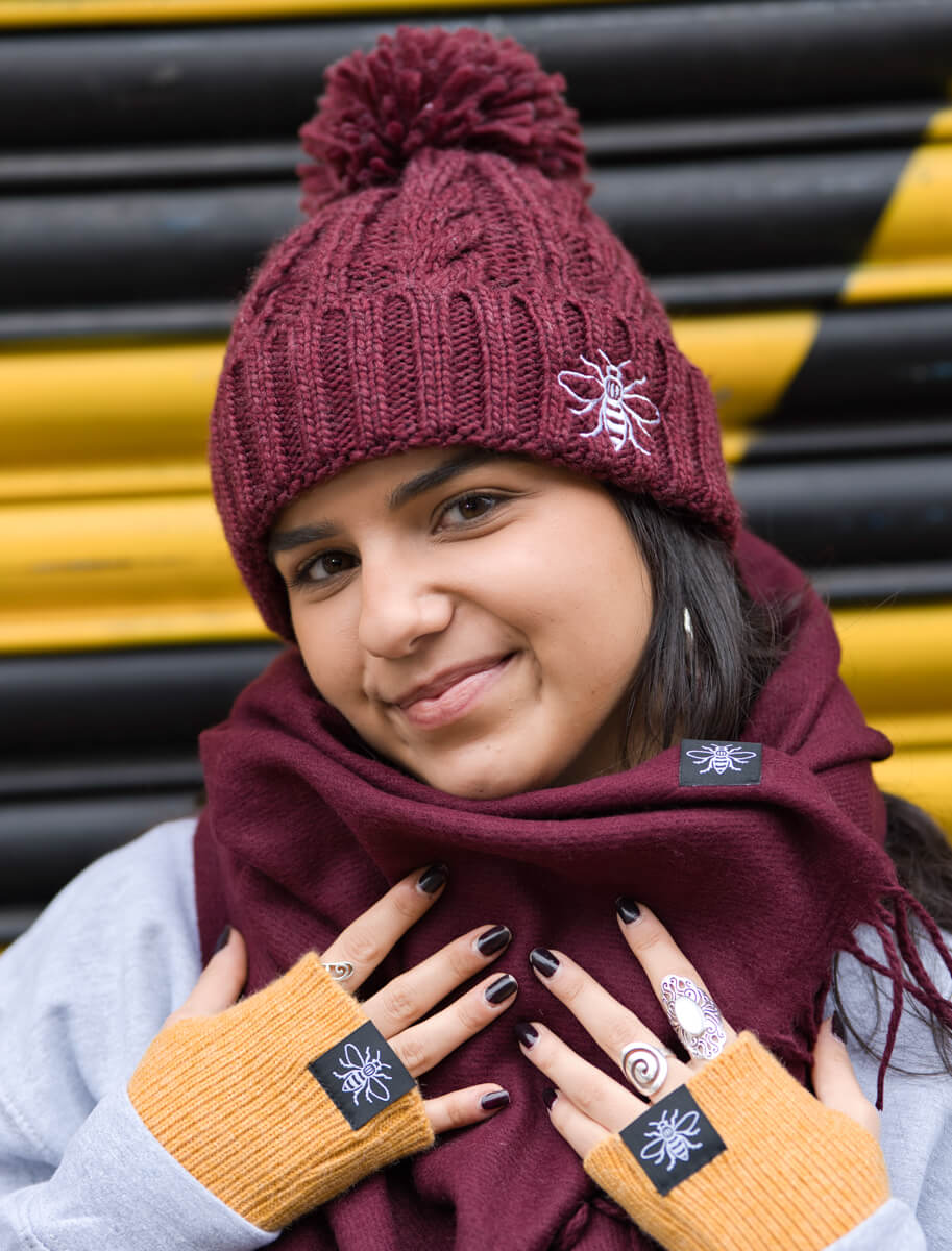 Fingerless Mustard Gloves