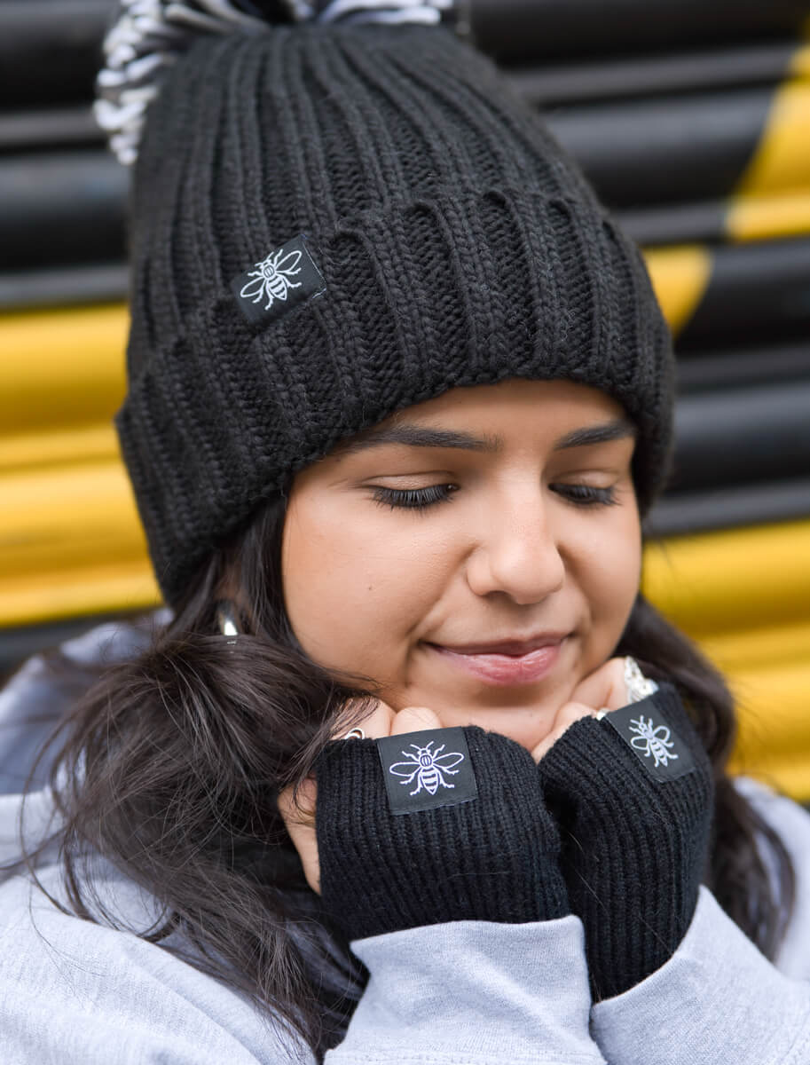 Fingerless Black Gloves