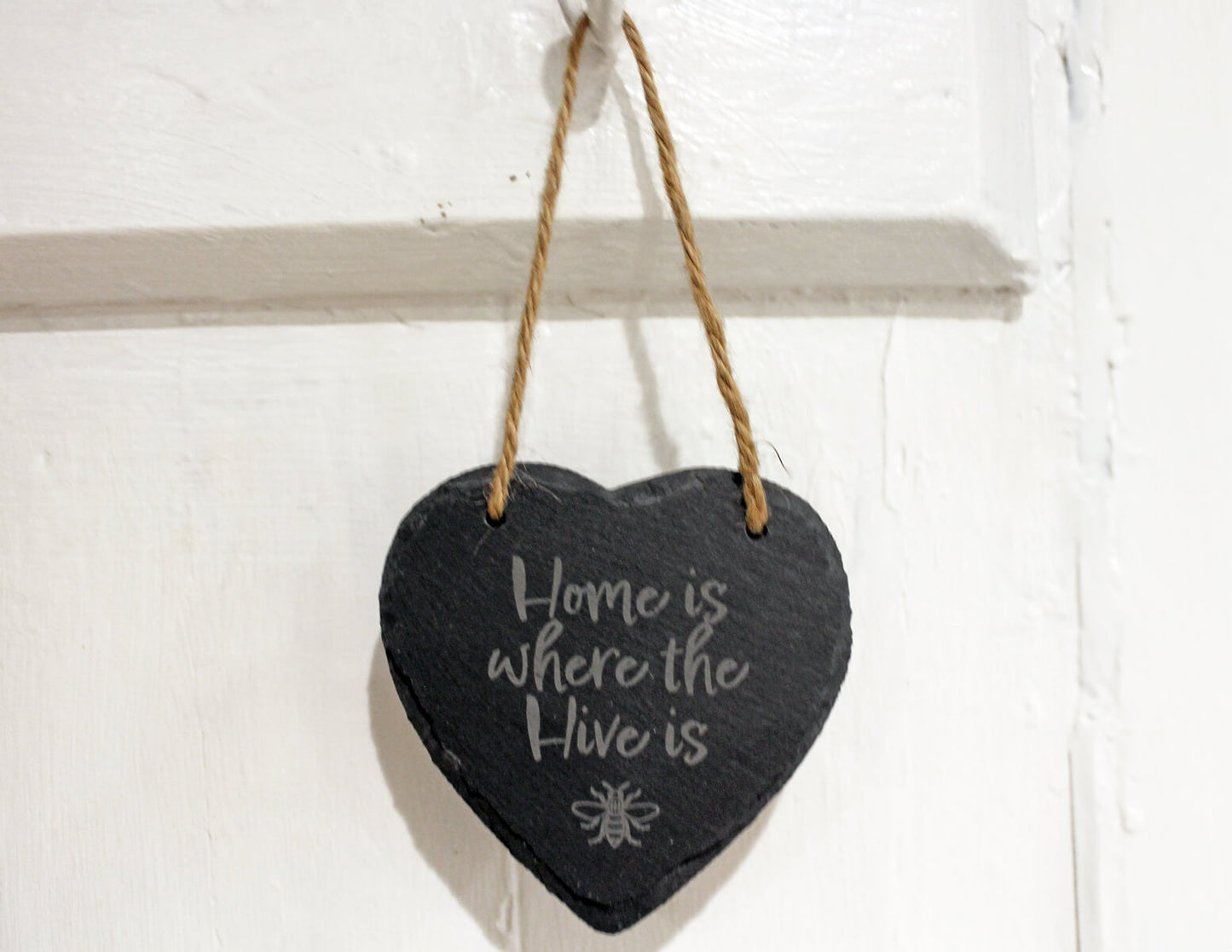 Home is Where the Heart is Slate Heart Decoration | The Manchester Shop