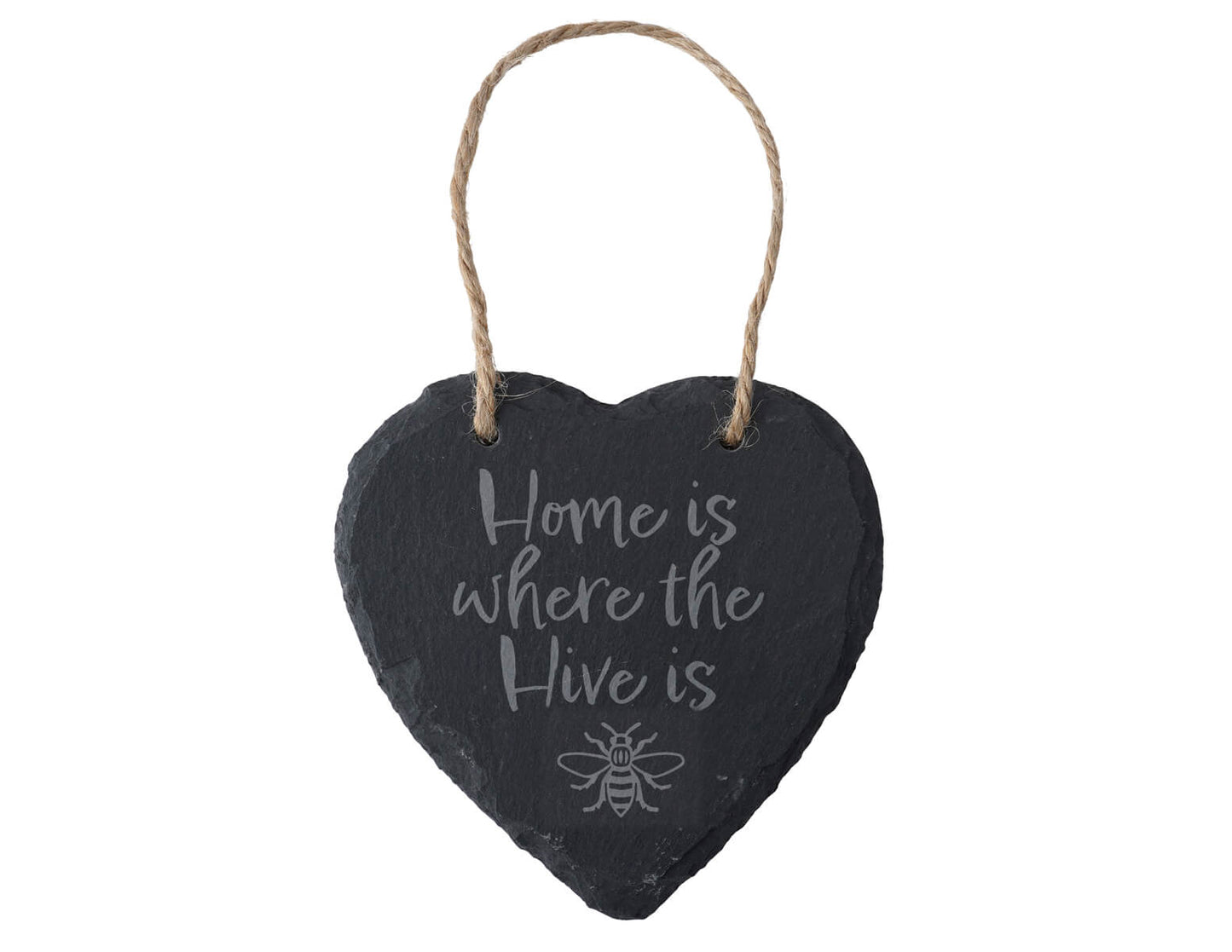 Home is Where the Heart is Slate Heart Decoration | The Manchester Shop