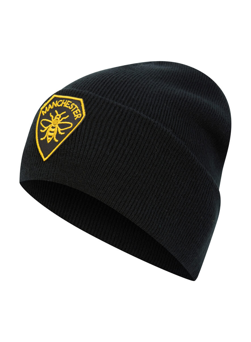 Manchester Shield Patch Black Beanie