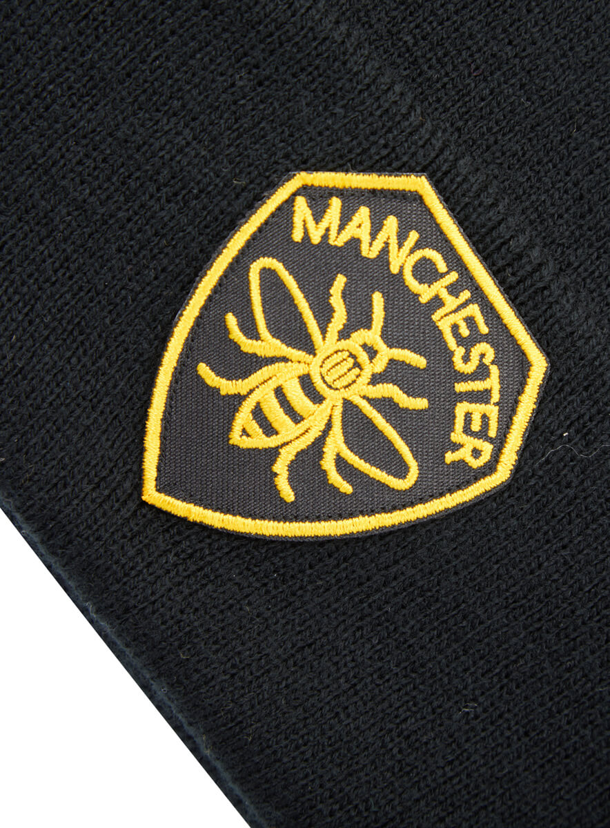 Manchester Shield Patch Black Beanie