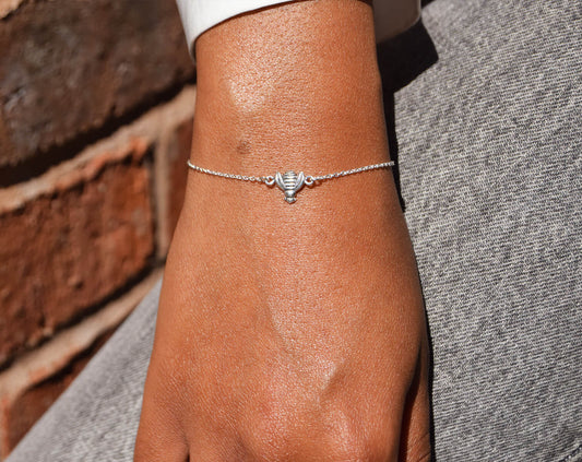 Sterling Silver Bee Chain Bracelet | The Manchester Shop