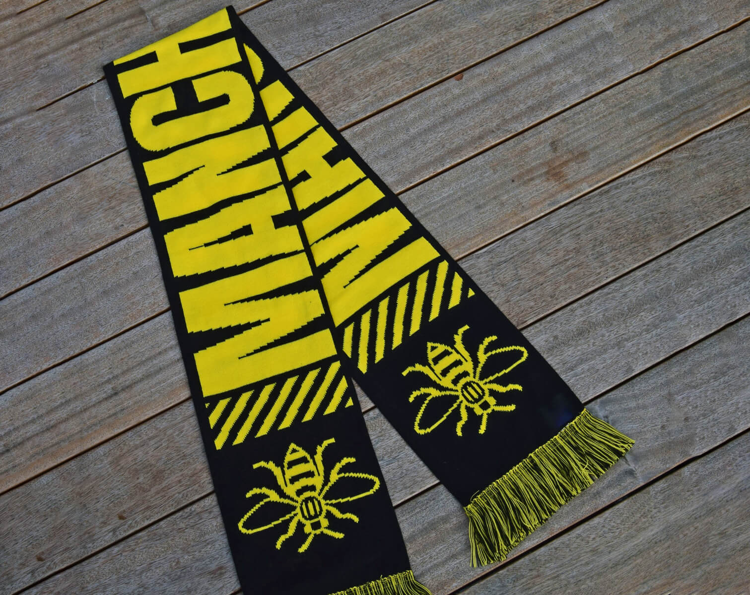 Manchester Bee Football Scarf | The Manchester Shop