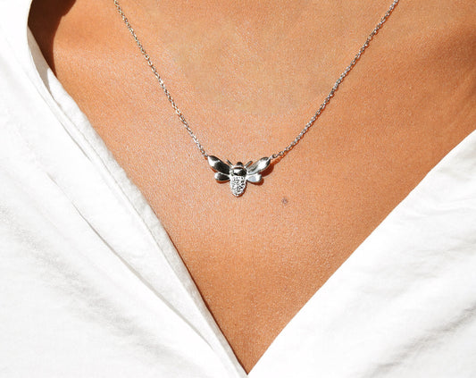 Sterling Silver Bee Necklace | The Manchester Shop