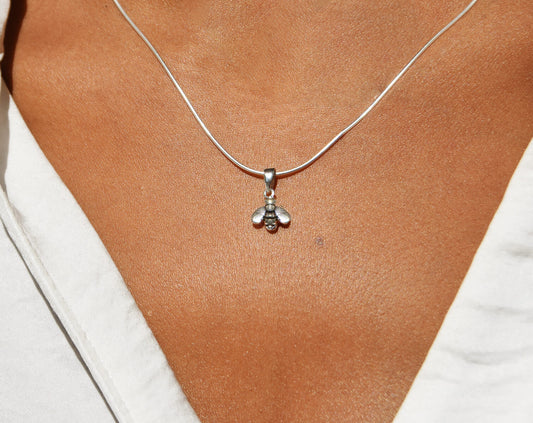 Cute Sterling Silver Bee Necklace | The Manchester Shop