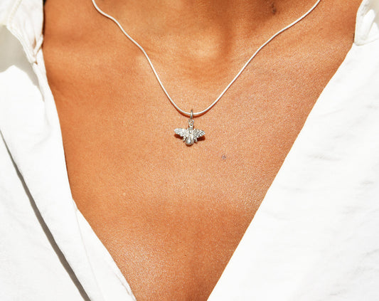 Dainty Sterling Silver Bee Necklace | The Manchester Shop