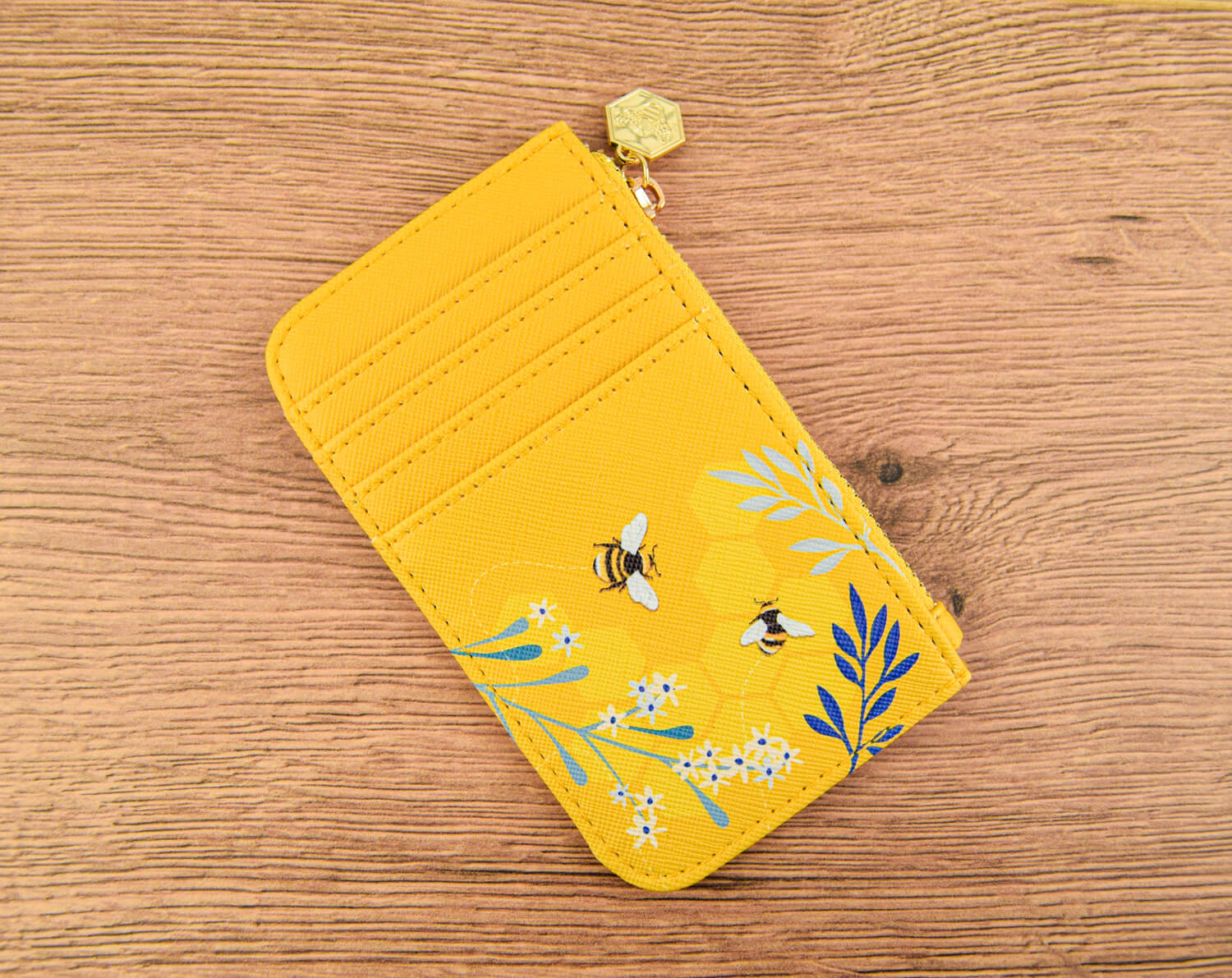 Yellow Bee Card Holder Purse | The Manchester Shop