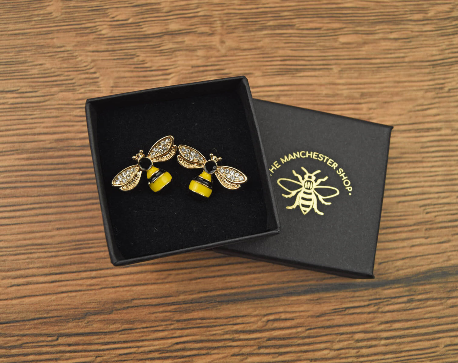 Gold MCR Worker Bee Studs | The Manchester Shop